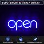 LED Open Sign,16x6 inch Open Sign for Business,with Multiple Flashing Modes, Ideal for Restaurant, Bar, Salon and More,24V/1A Power Supply，with Open/Close Sign (Blue)