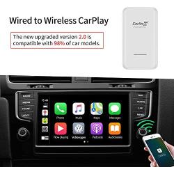 2021 Wireless CarPlay CarlinKit 2.0 Adapter U2W for Factory Wired CarPlay Cars, Compatible with Audi/Porsche/Volvo/Volkswagen/Ford SYNC3.4, Online Upgrade iOS 13-14, Convert Wired to Wireless CarPlay