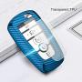 ELOHEI for Ford Key Fob Cover Case, Soft TPU Key Fob Case Protector Holder for 2017 2018 2019 Ford Fusion F150 F250 F350 F450 F550 Edge Explorer Escape Mustang Remote Keyless Entry (Blue)