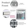 Calculator, BESTWYA Dual Power Handheld Desk Calculator with 12 Digit Large LCD Display Big Sensitive Button (Silver, Pack of 2)