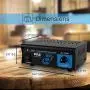 Compact Mini Stereo Power Amplifier - 2x15 Watt Portable Dual Channel Home Audio Speaker Receiver Box w/ RCA Cable L/R Input For CD Player, Tuner, MP3, For Amplified Speakers Sound System - Pyle PCA1