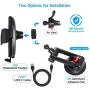 Wireless Car Charger,Marchero Cell Phone Mount for Car Auto-Clamping 15W Fast Charging Dashboard Air Vent Phone Holder Compatible with iPhone 11 Pro Max Xs X,Samsung S20 S10 Note10,Black