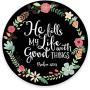 Psalm 103:5 He Fills My Life with Good Things Bible Verse Art Print Mouse pad