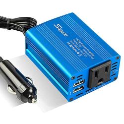 150W Car Power Inverter Charger DC 12V to 110V AC Converter with 3.1A Dual USB Charger(Blue)