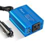 150W Car Power Inverter Charger DC 12V to 110V AC Converter with 3.1A Dual USB Charger(Blue)