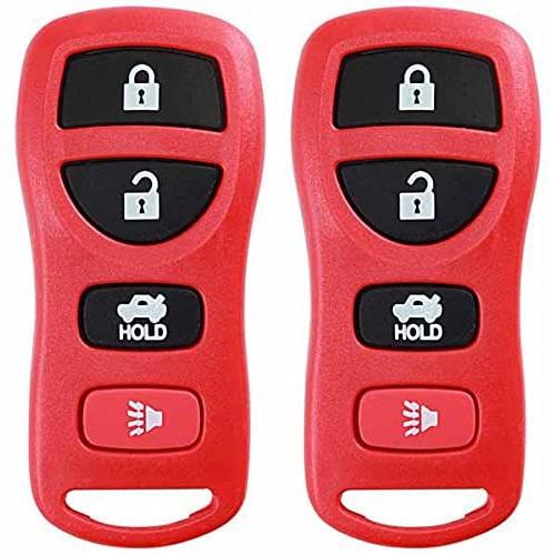 KeylessOption Keyless Entry Remote Control Car Key Fob Replacement for KBRASTU15-Red (Pack of 2)