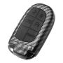 TANGSEN Smart Key Fob Case for DODGE RAM JEEP CHEROKEE 3 4 5 Button Keyless Entry Remote Personalized Protective Cover Plastic Carbon Fiber Pattern Black Silicone