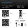 AC Infinity MULTIFAN S7, Quiet Dual 120mm USB Fan, UL-Certified for Receiver DVR Playstation Xbox Computer Cabinet Cooling