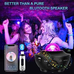Galaxy Projector, Star Projector Galaxy 360 Pro with Bluetooth Speaker Galaxy Night Light Projector with Remote Control, Starry Light Projector Ocean Wave Sky Light Projector for Bedroom Kids Adults