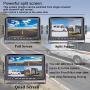 LeeKooLuu F07 HD 1080P Digital Wireless Rear View 2 Cameras for RVs,Trailers,Bus,Motorhome,5th Wheels,Campers with 7 DVR Monitor High-Speed Observation System Super Night Vision IP69 Waterproof