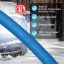 Clear Power 15 ft 3 Outlet Heavy Duty Extreme Cold Weather Engine Block Heater Outdoor Extension Cord 16/3 SJTW, -50°C with Flashing Power Light, Blue, 3 Prong Grounded Plug, CP10098