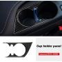 Real Carbon Fiber Interior Cup Holder Frame Panel Cover Trim Decal Sticker for Chevrolet Camaro 2016-2020 Accessories(1 Piece Black)