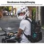 Motorcycle Helmet Headset FreedConn R1plus Bluetooth Intercom with 1080P Camera FM Radio 1000M 6 Riders Waterproof Wireless Communication Sysstems for Half- face & 3/4- face Helmet