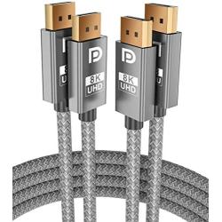 Itramax 8K 60Hz DisplayPort Cable 10FT (2-Pack),DP 1.4 Male Ultra High Speed Cord for Laptop/PC/TV/Gaming Monitor,Support HBR3 Bandwidth of 32.4Gbps,4K@144Hz,2K@165Hz,1080P@240Hz (DP 1.2 Compatible)
