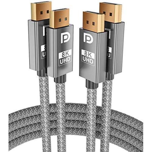 Itramax 8K 60Hz DisplayPort Cable 10FT (2-Pack),DP 1.4 Male Ultra High Speed Cord for Laptop/PC/TV/Gaming Monitor,Support HBR3 Bandwidth of 32.4Gbps,4K@144Hz,2K@165Hz,1080P@240Hz (DP 1.2 Compatible)