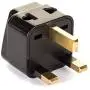 OREI 2 in 1 USA to UK/Hong Kong Adapter Plug (Type G) - 2 Pack, Black