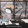 Brightech LightView Pro Magnifying Lamp & Table Clamp - Max Comfort - Pro Work Like Lash Extensions & Crafts - Durable Glass Magnifier with Bright LED Light - Dimmable & Adjustable Light Color