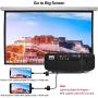Full HD Native 1080P Projector 7200 Lumen LCD Home Theater Projector Support 4k Zoom Max 200'' Display, Compatible with TV Stick, HDMI, AV VGA, PS4, Smartphone for Outdoor Movies Home Theater Business