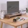 Kirigen Monitor Stand Wooden -Desk Stand Wood for Computer/Laptop/TV Printer - Monitor Arms & Stands Desk Riser for Office Organizers -Desktop Workspace (59,Dark Brown)
