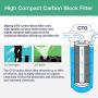 iSpring FC25B High Capacity 20” x 4.5” Water Filter Replacement Cartridge Whole House Big Blue CTO Carbon Block, 4.5'' x 20'', Grey