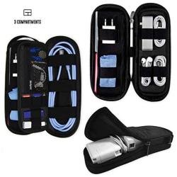 SIDE BY SIDE_POWER PACKER Travel Tech Pouch Organizer - Electronics & Cord Case - Cables & EDC Gear Bag.