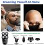 HappyGo 5 in 1 Rotary Electric Shaver for Men Bald Head Razors Wet Dry Men Grooming Kit LED 5D Floating Shaver with Nose Hair Sideburns Trimmer Hair Clippers Facial Brushes USB Rechargeable (Black)