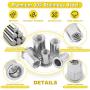 Mardatt 180Pcs SAE 304 Stainless Steel Rivnut Rivet Nut Assortment Kit Flat Head Threaded UNC Rivetnut Kit Insert Nutsert (#8-32#10-24 1/4''-20 5/16''-18 3/8''-16)