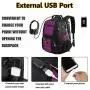 College Backpack, Extra Large Backpacks with USB Charging Port and Luggage Sleeve for Women and Men,TSA Friendly Travel Laptop Backpack,Anti-Theft Business Laptop Backpack Fits 17 Inch Laptops-Purple College Backpack, Extra Large Backpacks with USB Charging Port and Luggage Sleeve for Women and Men,TSA Friendly Travel Laptop Backpack,Anti-Theft Business Laptop Backpack Fits 17 Inch Laptops-Purple