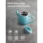 Sweese 221.102 Teapot, Porcelain Tea Pot with Stainless Steel Infuser, Blooming & Loose Leaf Teapot - 27ounce, Turquoise