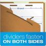 Pendaflex 2257G Six-Section Pressboard Folders, Legal, 2/5 Tab, Light Green (Box of 10)