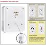 BESTTEN USB Outlet Surge Protector, 4 USB (Max 4.2A) Charging Ports and 3 AC Electrical Sockets, Wall Mount Multi Outlet Extender with 2 Slide Out Phone Holders, ETL Certified, White