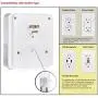 BESTTEN USB Outlet Surge Protector, 4 USB (Max 4.2A) Charging Ports and 3 AC Electrical Sockets, Wall Mount Multi Outlet Extender with 2 Slide Out Phone Holders, ETL Certified, White