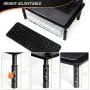 2 Pack Monitor Stand Riser - 3 Height Adjustable Monitor Stand for Laptop, Computer, PC, Printer, Mesh Metal Monitor Riser for Desktop Organizer