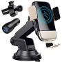 Wireless Car Charger, CTYBB Qi Auto-Clamping Air Vent Dashboard Car Phone Holder & QC3.0 Car Charger, 10W Compatible for Galaxy S10/S10+/S9