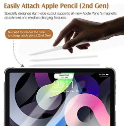 TiMOVO Case for New iPad Air 4th Generation, iPad Air 4 Case (10.9-inch, 2020), [Support 2nd Gen Apple Pencil Charging] Slim Stand Protective Cover Shell with Auto Wake/Sleep - Black