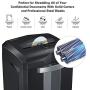 Bonsaii Paper Shredder, 18-Sheet Heavy Duty Cross-Cut CD Credit Card Shredder for Office with 6 Gallon Pull-Out Basket and 4 Casters, 60 Minutes Running Time, Black