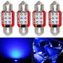 Phinlion Super Bright DE3175 LED Blue Bulb 3030 6-SMD Festoon 1.25'' 31mm DE3021 DE3022 LED Bulbs for Car Interior Map Reading Dome Trunk Courtesy Light, Pack of 4