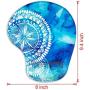 FF1 Ergonomic Design Unique Patterns Premium Gel Mouse Pad with Wrist Support, Matching Microfiber Cleaning Cloth for Glasses & Electronics. Mouse Pad for Laptop, PC Computer & Mac