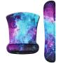 Mouse Pad with Wrist Support Set & Memory Foam Keyboard Wrist Rest Pad,iKammo Non Slip Gel Wrist Rest Mouse Pad for Gaming,Working,Office & Home(Galaxy Set)