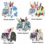 COOLBROS Elephant Pencil Holder With Phone Holder Desk Organizer Desktop Pen Pencil Mobile Phone Bracket Stand Storage Pot Holder Container Stationery Box Organizer (Indian elephan)
