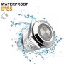Linkstyle Latching Push Button Switch 5Pcs 12V 24V with Blue LED, Waterproof 4 Pin Metal ON/PFF SPDT Switch for 19mm 3/4'' Mounting Hole