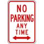 ZING 2268 Eco Parking Sign, No Parking Anytime, Left and Right Arrow, 18Hx12W, Engineer Grade Prismatic, Recycled Aluminum