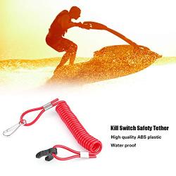 Acouto Outboard Kill Switch Lanyard Engine Ignition Emergency Kill Stop Switch Safety Tether Lanyard Emergency Stop Switch Safety Kill Switch Cord Red for Tohatsu Outboard Engine Motor