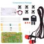 WHDTS FM Stereo Radio Module w/Earphone DIY Kit Adjustable 76-108MHz Wireless Receiver DC 3V for Soldering Practice Electronics Learning & Decoration