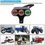 Three-Position Aluminum Alloy Faucet Motorcycle Handlebar Switch with Self-Locking Self-Reset Button Horn / Flameout / Start / Ignition Switch with Indicator Light Electric Car ATV Switch