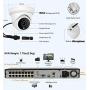 【Audio】 Anpviz 16CH 4K PoE IP Security Camera System 4TB HDD,16CH 4K H.265+ NVR with 16pcs 8MP Outdoor Indoor IP PoE Cameras, 100ft IR, 2.8mm Video Surveillance System for Home and Business, IVMS4200