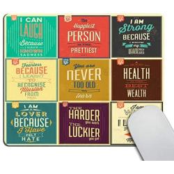 Smooffly Mouse pad Motivational Quotes Customized Rectangle Non-Slip Rubber Mousepad Gaming Mouse Pad 9.5 X 7.9 Inch (240mmX200mmX3mm)