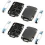 Chrome Key Fob Keyless Entry Remote Shell Case & Pad fits Chevy Silverado Colorado/GMC Sierra Canyon 2014 2015 2016 2017 (M3N-32337100), Set of 2