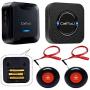CallToU Caregiver Pager Wireless Call Button System 2 Transmitters 1 Plug-in Receiver 1 Battery Portable Receiver Nurse Calling Alert for Elderly Patient Disabled