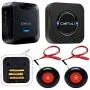 CallToU Caregiver Pager Wireless Call Button System 2 Transmitters 1 Plug-in Receiver 1 Battery Portable Receiver Nurse Calling Alert for Elderly Patient Disabled